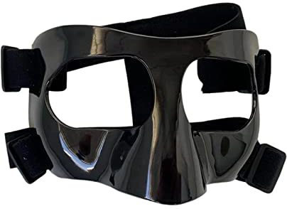 LOVIVER Gesichtsmaske für Nasenschutz Gesichtsschutz, Fußballschutz Basketball Maske, Gesichtsschutzmaske, Nasenschutzmaske für viele Sportarten geeignet(15 x 9 cm Schwarz)