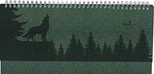 Tisch-Querkalender Nature Line Pine - Kalender 2024 - Alpha Edition-Verlag - 1 Woche 2 Seiten - Format 29,7 cm x 13,5 cm