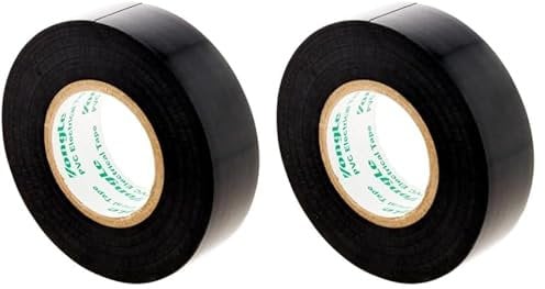 Zenitech - Rollo adhesivo de 19 x 20 m, color negro (Paquete de 2)