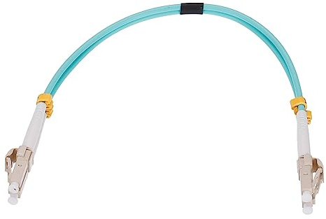 sourcing map 0, 2 Metros Fibras Parche Cable Multimodo Dúplex LC-LC OM4 | 1 Uds, Fibras Óptico Puente Verde, 0, 6 pies, para Rojo Transceptor Instrumentación