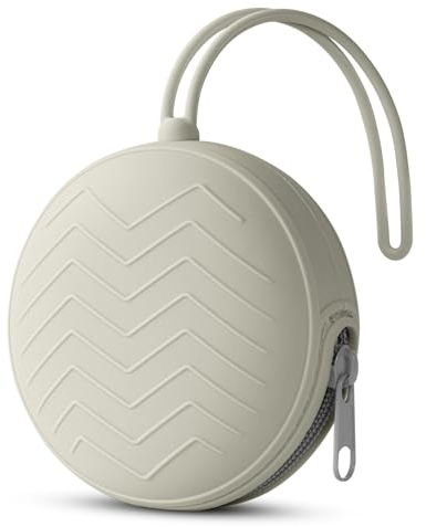 Aolso Silikon Baby Schnullerbox, Aufbewahrung Schnullerhalter Case, BPA-Frei Schnullertasche, Tragbare Schnulleraufbewahrung Box, Wasserdicht Schnullerbox, Mädchen & Junge (Hellgrau)