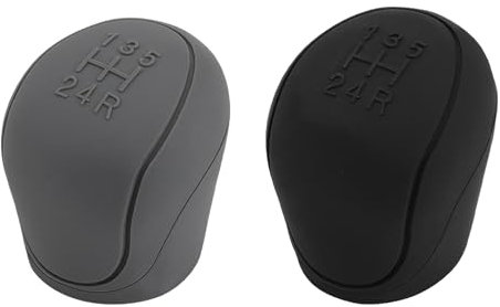 XFYKSTT Couvercle de Pommeau de Vitesse en Silicone pour Voiture 5 Vitesses, Housse de Protection pour Pommeau de Levier de Vitesse de Voiture, Anti Dérapant, Résistante,2 Pièces