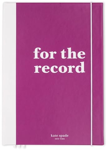 kate spade new york Take Note XL Notizbuch aus veganem Leder, gebundenes Tagebuch mit 168 linierten Seiten, für die Aufnahme