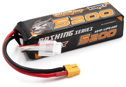 KONECT Batterie Lipo 4s 14.8v 5200mah 60C 4S1P Bash XT60
