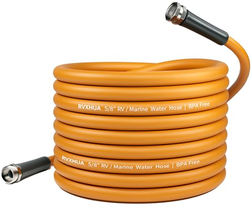 RVXHUA Wohnmobil-Wasserschlauch, 1,5 m, lebensmittelecht, für Wohnmobil, Wohnmobil und Garten, Trinkwasser-sicherer Wohnmobil-Wasserschlauch, robuste Gartenschläuche, flexibel, knicksicher, leicht