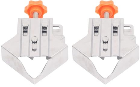 Right Angle Clamp, 2 Piece Stainless Steel Quick 90 Degree Corner Clamp Easy to Use Multipurpose for Woodworking for Frames