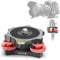 Camerig Camera Leveler Tripod Leveling Base Tri-Wheel Head for Macro Photography Aluminum w Bubble Level 3 Axis Level with +/-5 Degree Precision Adjustment for DSLR Camera Rotator Panoramic Head