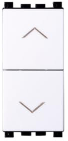 1 Pezzo Pulsante Interbloccato Doppio Saliscendi, Compatibile Con Vimar Arkè, Colore Bianco
