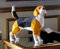 3D Papiermodell Hund Origami Tischdeko, dog pet, Papier, basteln, Papercraft, Kinderzimmerdeko, DIY Puzzle, Konzentration tranieren