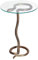 Riess Ambiente Runder Beistelltisch Wildlife Snake 65cm Kupfer antik Metall Glas Skulptur Handmade Couchtisch Sofatisch Telefontisch Nachttisch Glastisch