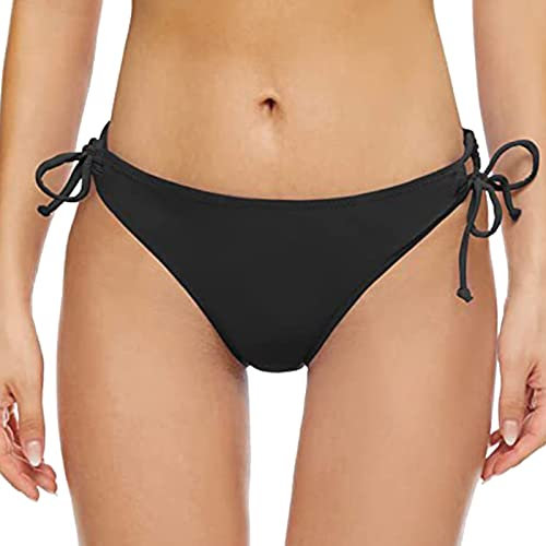 Bikini Menstrual Traje de Baño Menstrual para Mujer Bragas para Mujer Braguitas de Bikini Parte de Abajo Bikini para Playa Piscina Trajes de Baño Bañadores Swimwear Mujer 2024 Bikini (Black, XS)