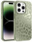 SCORPIFY for iPhone 15 Pro Case [Compatible with MagSafe] with Matte Moss Leopard Cheetah Print Design, Cute Magnetic Phone Cover for Women Girls, Green Neutral Aesthetic, Slim Shockproof Bumper