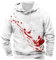 Generisch retourenkauf Angebote, Halloween Hoodie Herren Kapuzenpullover Bloody Stained Bedrucktes Halloween Kostüm Horror Sweatshirt Blutspritzer Muster Oberteile, Black Friday