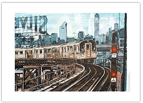 Jos Hoppenbrouwers New York U-Bahn-Poster (70 x 50 cm), ungerahmt