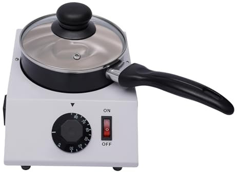 Schokoladenbad Schokolade Wasserbad Maschine mit Keramiktopf aus Aluminiumkeramik, 1KG Schokolade Schmelztiegel 40W 30-90 °C für Kuvertüre, Schokolade