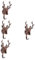 MAGICLULU 2 Pièces crochet tête de cerf Patère murale en forme de cerf Porte-manteau mural en forme de cerf clés crochets patère en bois de cerf porte serviette peinture murale au crochet