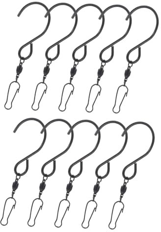 SEWOART 10stücke Teiliges Drehbare Edelstahl Windspielhaken Mit Kugellager Wetterfeste Aufhängehaken Für Gartendeko Installieren Und Sicher Für Windspiele Laternen Glocken Und Windspinner