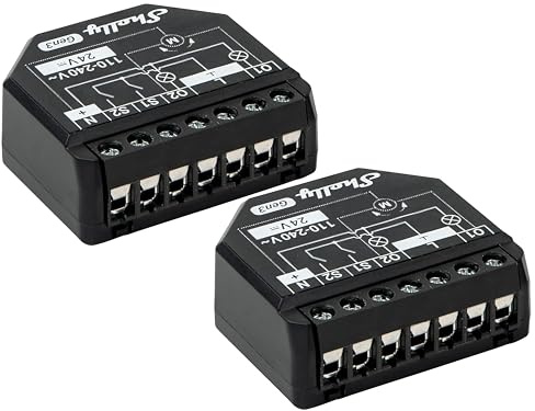 SHELLY WLAN-Schaltaktor 2PM Gen3, 2 Kanal, Bluetooth, 2 Stück