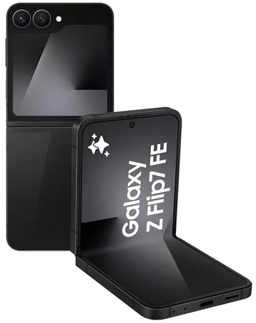 Samsung Galaxy Z Flip7 FE Smartphone AI pieghevole, 3 anni di Garanzia del produttore, RAM 8GB, 128GB, Display 3,4 Super AMOLED/6,7 Dynamic AMOLED 2X, Fotocamera 50MP, Black [Versione italiana]