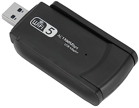 POENVFPO Adattatore USB WiFi 1300 Mbps Plug and Play Wireless Card per 7 Laptop, Grande Applicazione per Laptop, Colore