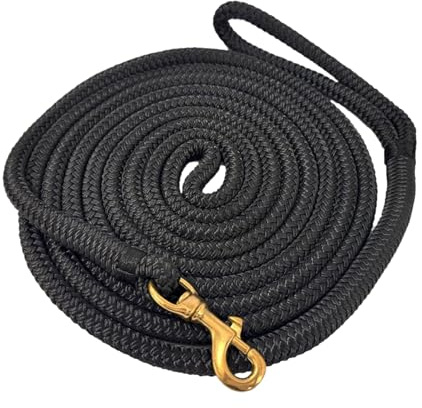 Luxus Führstrick - Lange, Robuste Pferdeleine Mit Austauschbarem Messinghaken | Für Stall, Weide & Turnier | Perfekt Zum Reiten, Pflegen & Trainieren Von Pferden