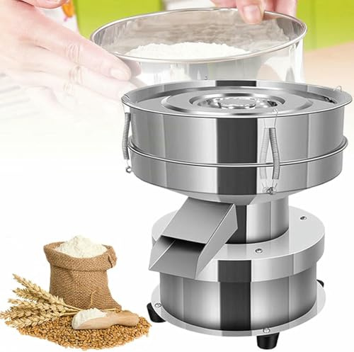 FHRKA Setacciatore Automatico per polveri: setaccio Vibrante Elettrico Automatico in Acciaio Inox per Una setacciatura efficiente di Farina e Sesamo.