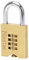 Master Lock Cadenas haute sécurité en laiton massif, avec combinaison à code programmable, largeur 51 mm 651EURD Or