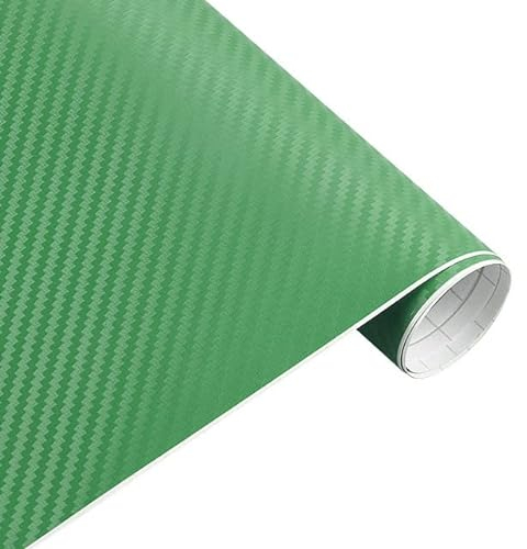 Könighaus (7,23€/m2 Grün 3D Carbon Autofolie 200 x 152 cm blasenfrei mit Anleitung