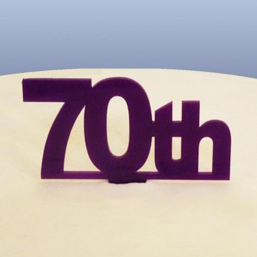 70. Geburtstag Kuchen Topper, violett, L