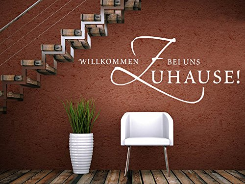 Klebeheld® Wandtattoo Willkommen bei Uns Zuhause