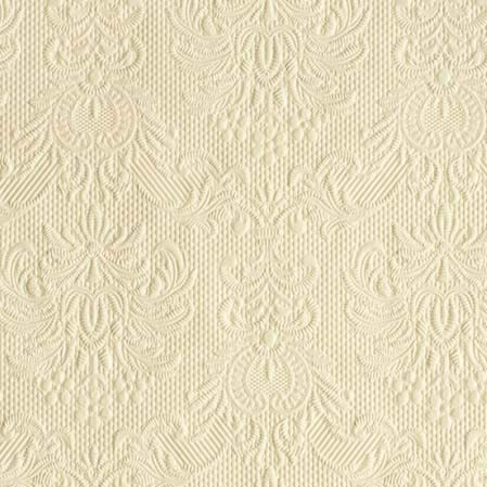 Ambiente - Cocktail Servietten - Elegance - geprägt - 25x25cm - 15 Stück - verschiedenen Farben (Cream/creme - 4926)