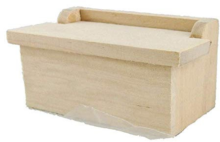 Melody Jane Dolls House Bare Wood Toy Box Chest Ottoman 1:12 Miniature Unfinished Furniture