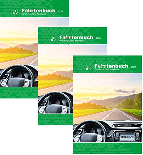 RNK - 3120 Fahrtenbuch PKW, steuerlicher Kilometernachweis, DIN A5, 32 Blatt (3)