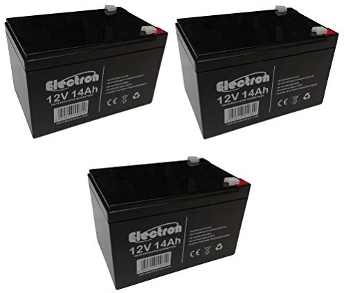 6DZM Lot de 3 batteries rechargeables au plomb utilisation cyclique 36 V 12 V 14 Ah pour vélo électrique