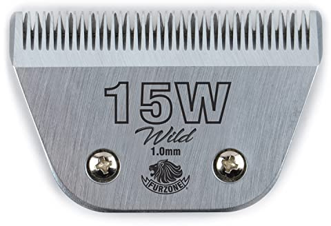 FURZONE Detachable Blade - Size 15W Wide Blade 3/64, Made of Extra Durable Japanese Steel, Compatible with Most Andis, Oster, Wahl A5 Clippers
