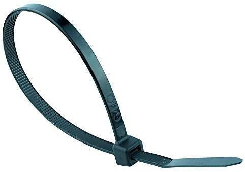 7.6mm x 200mm Black Cable Tie - Pack of 100