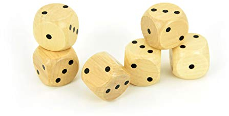 FLIXi Spielwürfel aus Holz in TOP QUALITÄT Augenwürfel 1-3 klein 6er Set