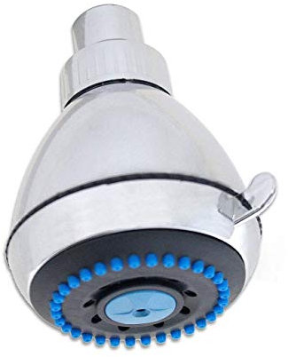 Vetrineinrete® Soffione doccia multigetto rotondo diametro 7.5 cm con regolatore getto filtro anticalcare arredo bagno cromato C66