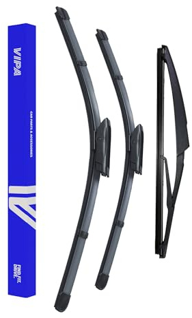 Vipa Car Parts Premium Wiper Blade Set | Fits: DACIA Sandero Hatchback (Mar 2015 to Apr 2021) | All-Weather Performance | Durable, Streak-Free Windshield Wipers | Easy Installation