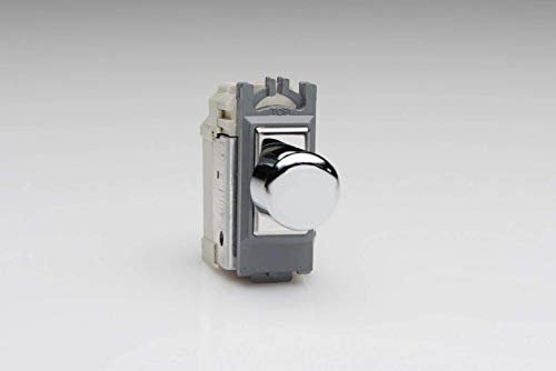 Varilight 2-Way V-Pro Push On/Off Rotary LED Dimmer 0-300W (1 Grid Space) Chrome