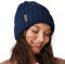 FURTALK Womens Knit Beanie Hüte Double Layer Baumwolle gefüttert Chunky Winter Slouch Style Cap, Blau, Einheitsgröße