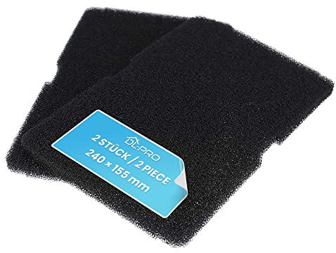 DL-pro 2 x Schaumfilter 240x155mm für Beko Blomberg 2964840100 2964840200 Smeg 782372445 782372152 Filterschwamm für Trockner Wärmepumpentrockner für effiziente Filterung und Wärmetauscherschutz