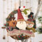 ITODA Weihnachten Kranz Dekoration Weihnachtskranz Schneemann Weihnachtsdeko Elch Weihnachtsgirlande Tür Wand Weihnachtsdekoration Fenster Adventskranz Türkranz Hängedeko Wohnzimmer Kinderzimmer