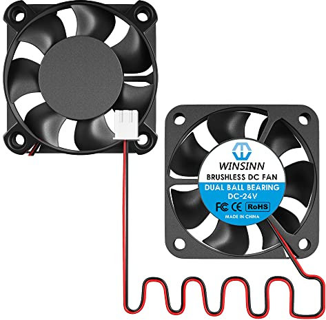 WINSINN 40mm Fan 24V, Ender 3 Fan Upgrade 24 Volt Fans 4010 Dual Ball Bearing, 1000mm/39in Cable Works with Ender 3 Pro 3X CR-10S (Pack of 2Pcs)