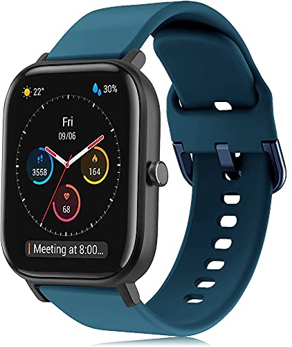 Bracelet pour Amazfit GTS, 20mm Bracelet de Remplacement en Silicone Fitness Bracelet pour Amazfit GTS 2, Amazfit GTS 2 Mini, Amazfit Bip, Amazfit GTS 3, Amazfit GTS 2e, Amazfit GTR 42mm