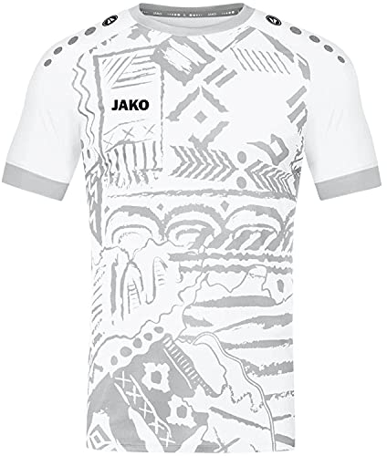 JAKO Herren Jersey Trikot Tropicana, Weiß/Silbergrau, XL EU