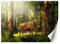 Feeby Vlies Fototapete Sonnenschein Hirsche 200x140 cm Grün Tapeten Wandekoration Wohnzimmer Schlafzimmer Büro Flur Bäume Natur Wald Tier