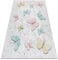 rugsx Kinderteppich Bambino Waschteppich Schmetterlinge für Kinder Anti-Rutsch - Creme 80x150 cm