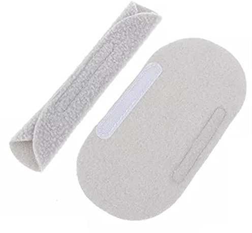 2 x CPAP-Gurtabdeckungen, CPAP-Gurt-Komfortpolster, CPAP-Gesichtspolster, CPAP-Kissenbezüge – kompatibel mit den meisten Vollgesichts-Kopfbedeckungen, grau