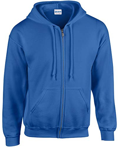 Heavy Blend 8 oz. 50/50 Full Zip Hood (G186), Royal Blue, Large